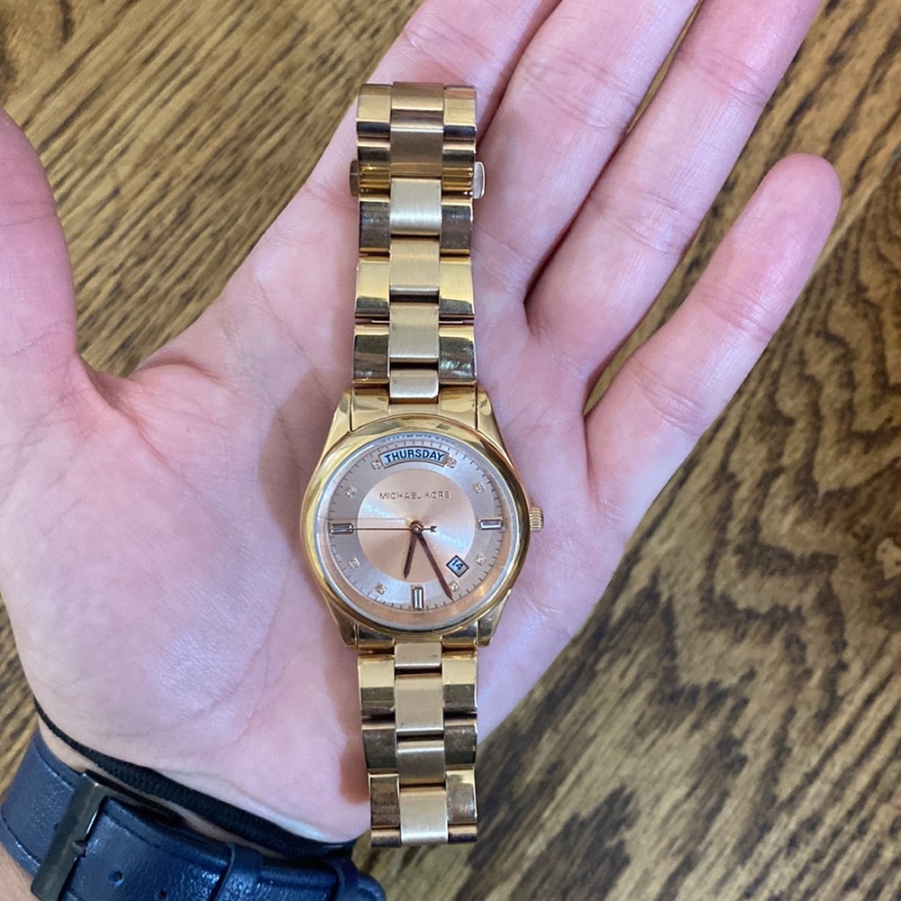 Rose gold womens Michael Kors watch